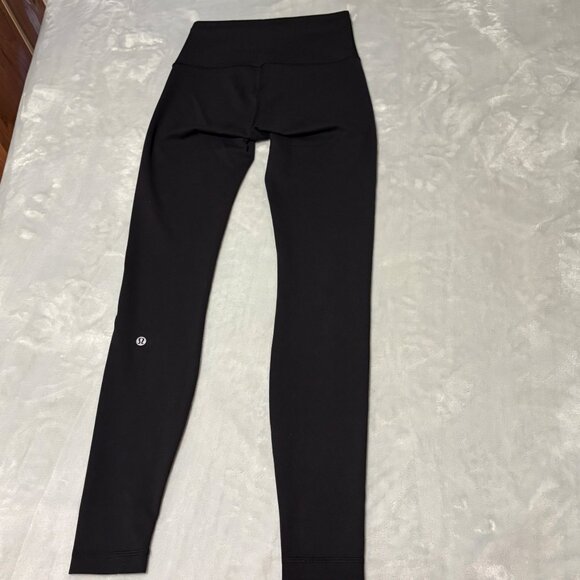 Like New Lululemon Wunder Train High Rise Tight 28" Gym Leggings Black size 4 - Picture 3 of 12